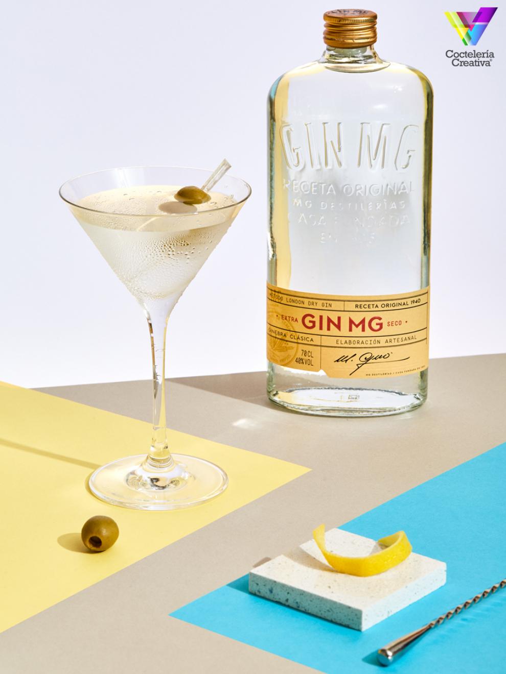 alondra Árbol genealógico mostrador Dry Martini Gin MG | Coctelería Creativa