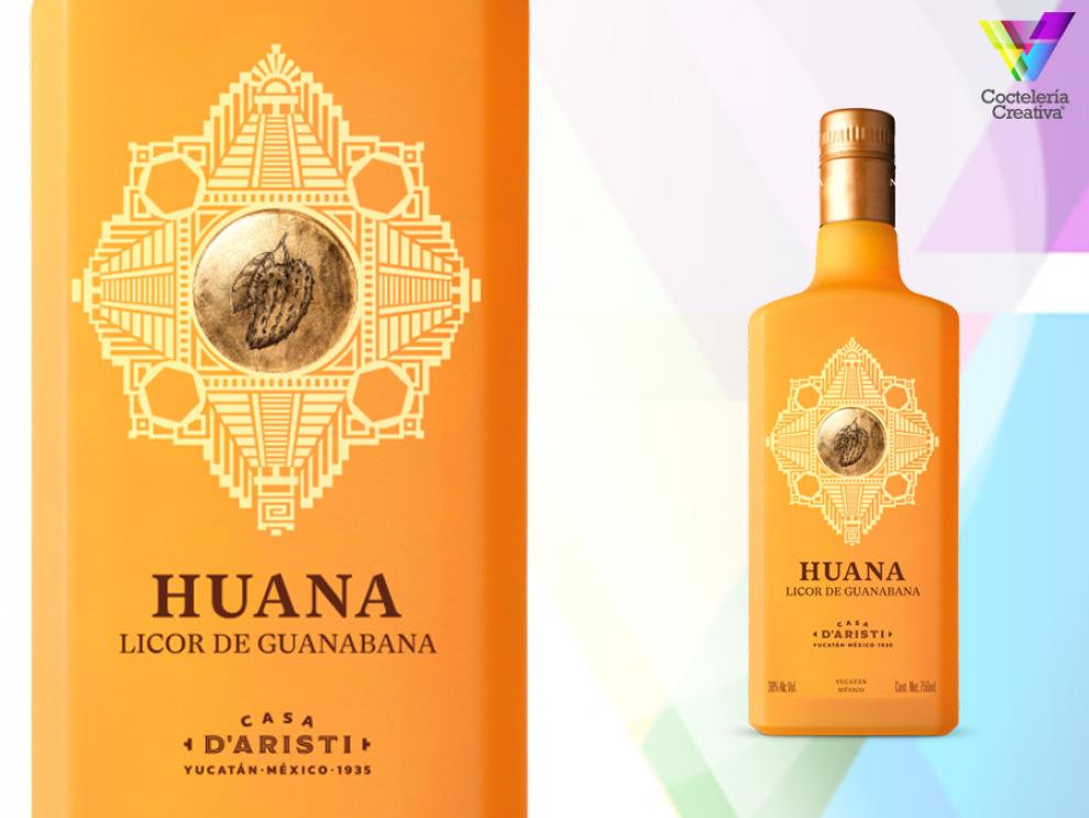imagen de la botella de huana licor de guanábana y ron