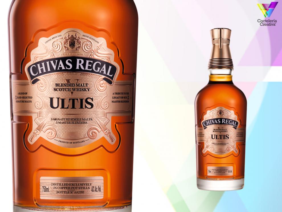 imagen de la botella ultis blended malt scoth whisky de chivas regal