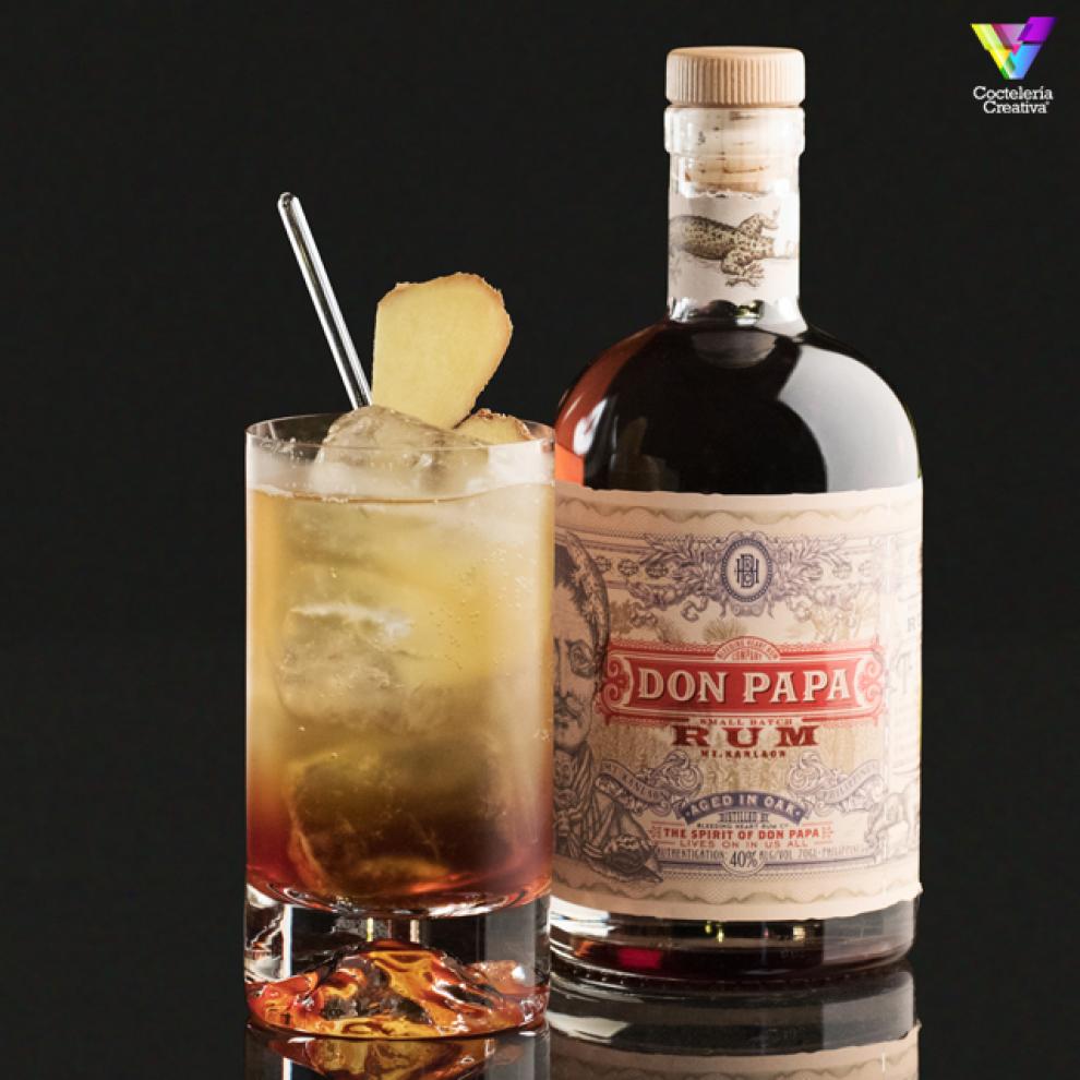 Imagen receta Tormenta en isla Negros con botella Don Papa 7