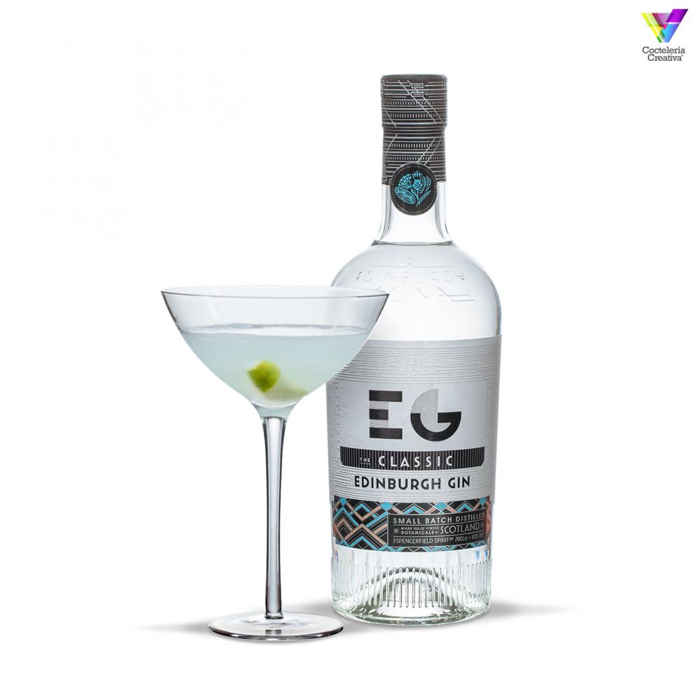 imagen cóctel Gimlet con botella Edinburgh Gin