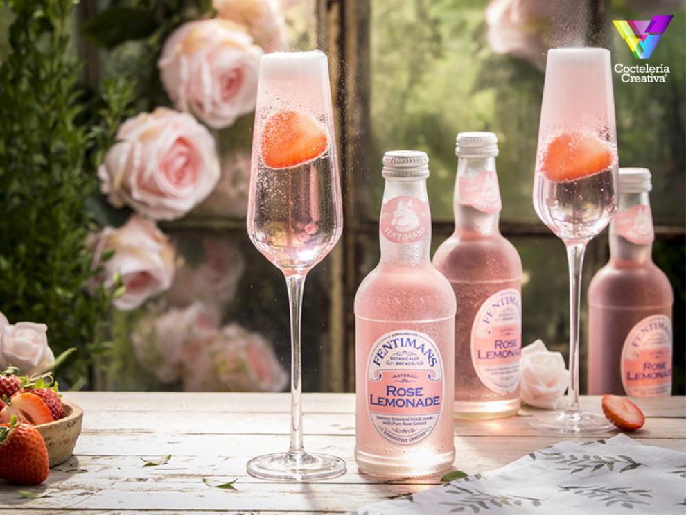 imagen de la receta del cóctel rose spritz de fentimans