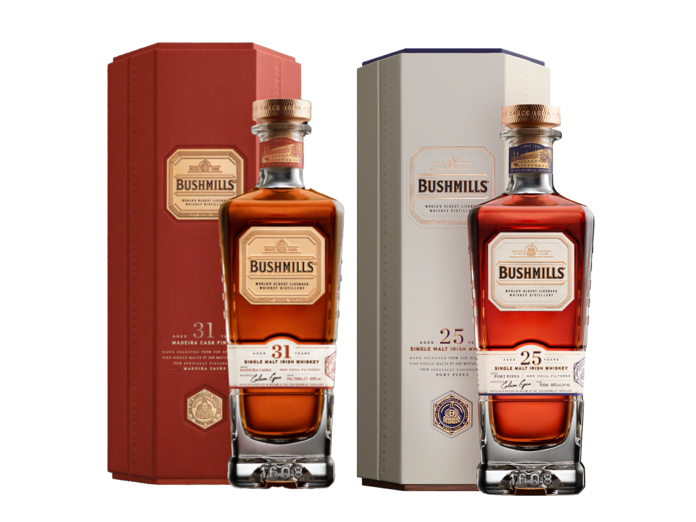 imagen botellas Bushmills 25 y 31 años