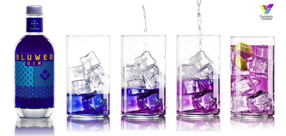 Nace Bluwer Gin, una ginebra experiencial imagen copas con Bluwer Gin