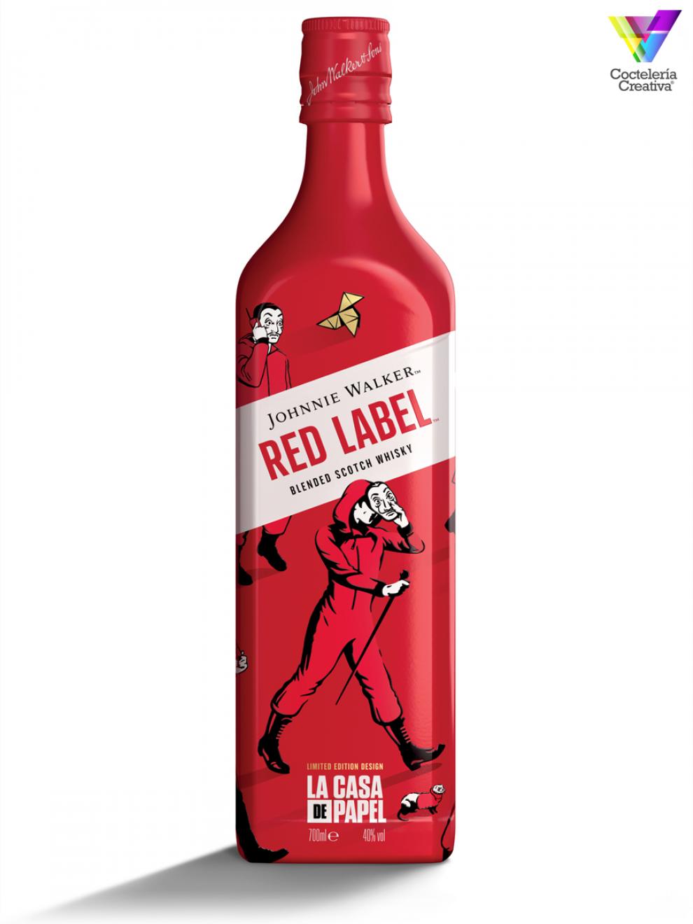 Botella Edición Limitada Johnnie Walker Red Label de La Casa de Papel