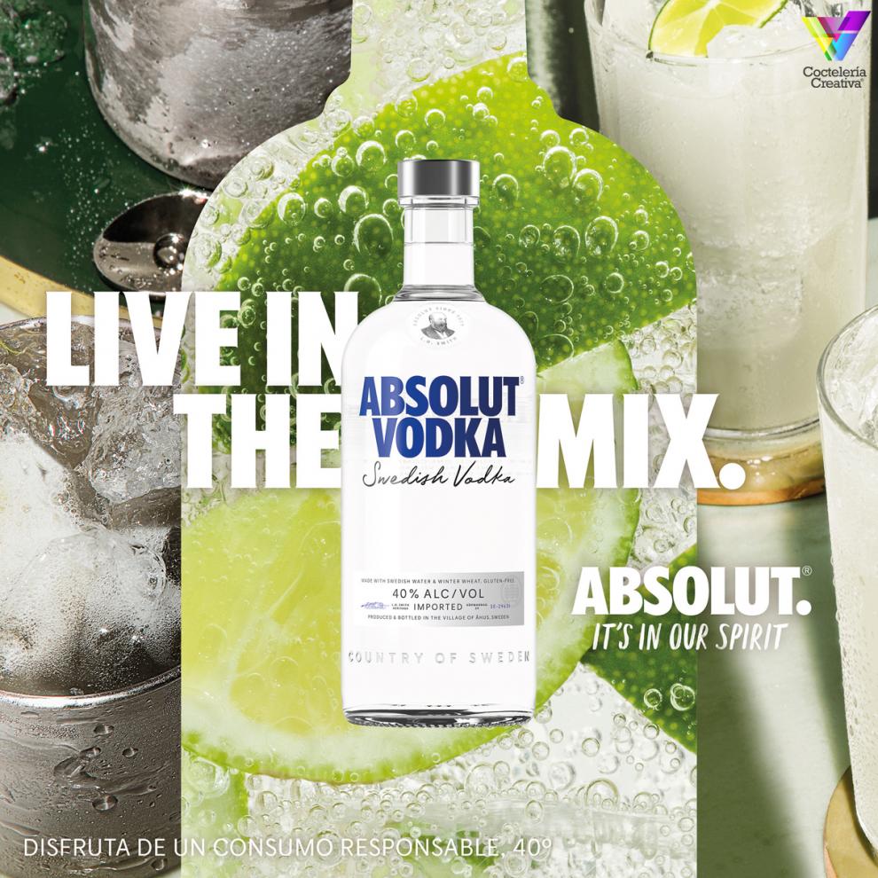 Imagen del nuevo diseño de Absolut Vodka