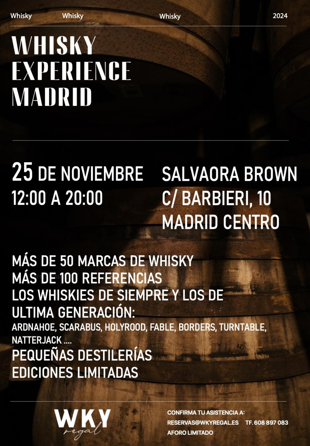 cartel del Whisky Experience Madrid 2024