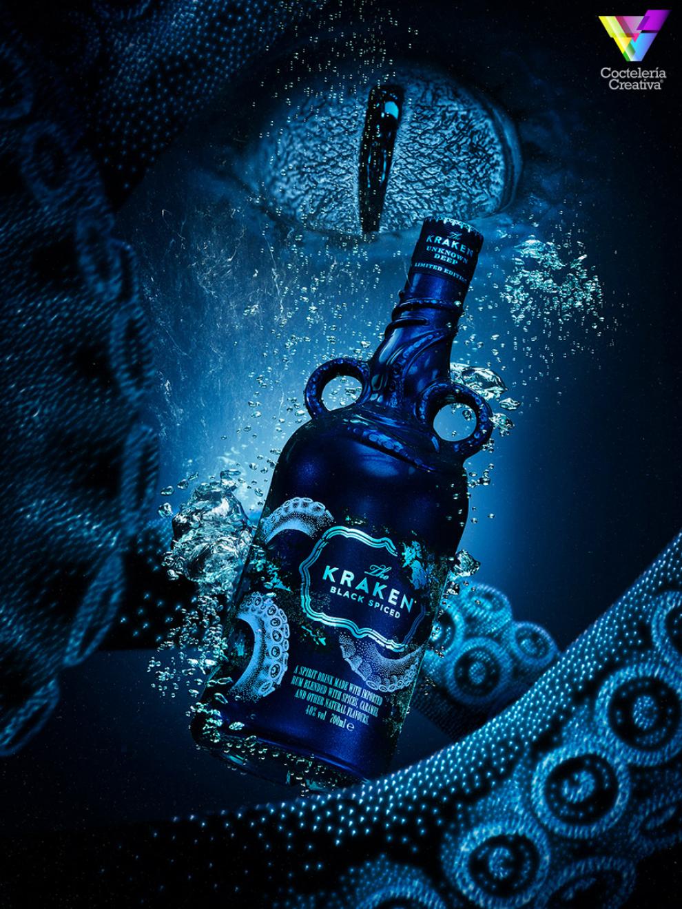 Botella Edición Limitada The Kraken con bioluminiscencia Botella Edición Limitada The Kraken con bioluminiscencia