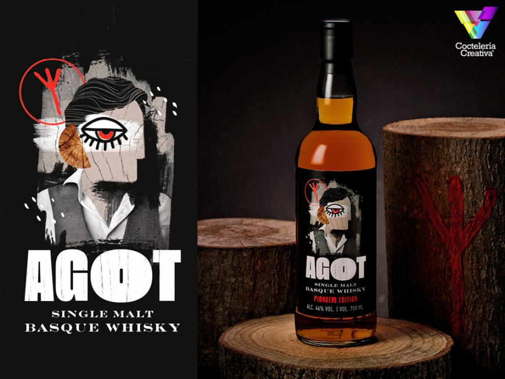 imagen de botella agot single malt basque whisky