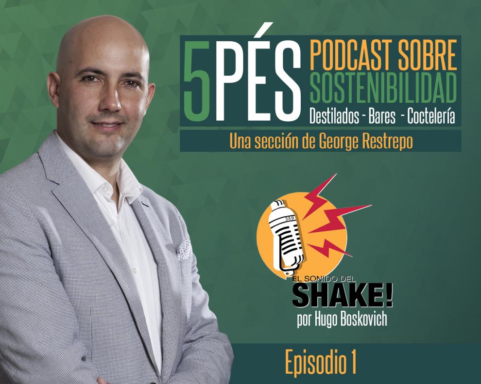 imagen George Restrepo y sección 5Pés en el podcast El Sonido del Shake