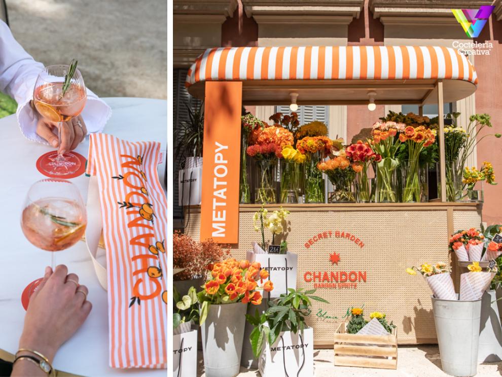 Imagen pack Chandon Garden Spritz en su pop up efímero en Madrid