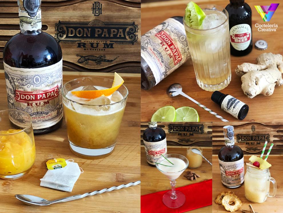 Imámges cócteles con ron Don Papa Rum