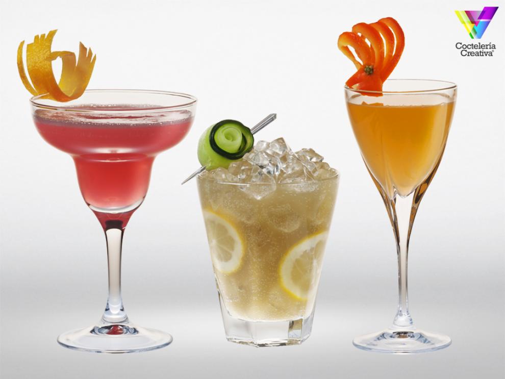 imagen de tres cócteles propuestos para celebrar san valentin