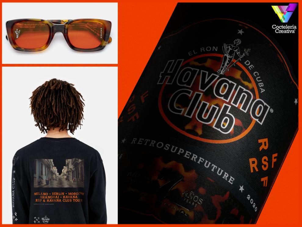 Imagen ron Havana Club, gafas y camiseta colaboración con RSF