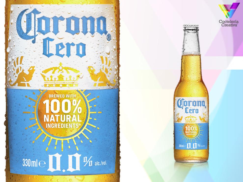 imagen botella y etiqueta nueva Corona Cero