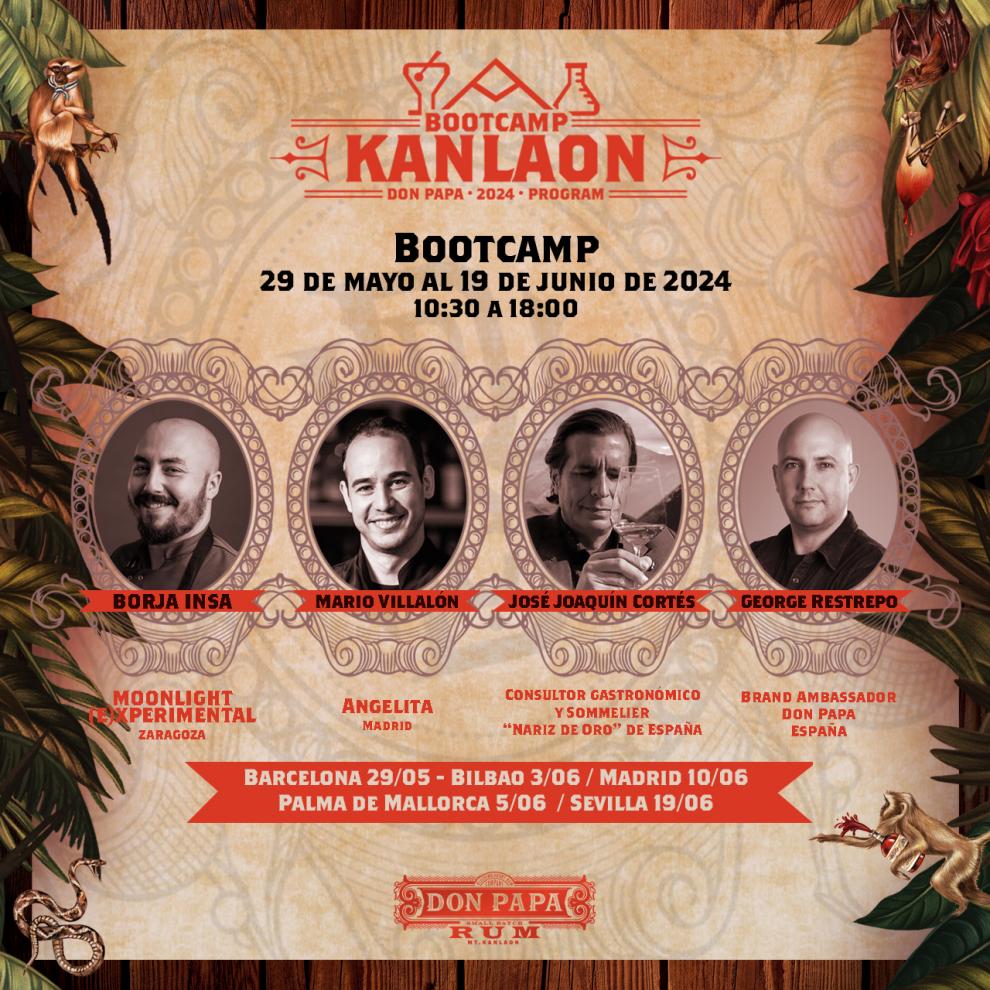 Cartel ponentes Bootcamp Kanlaon 2024 de ron Don Papa