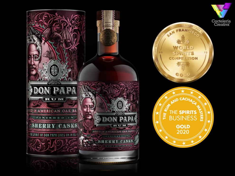 imagen botella Don Papa Sherry Cask con Medalla de Oro
