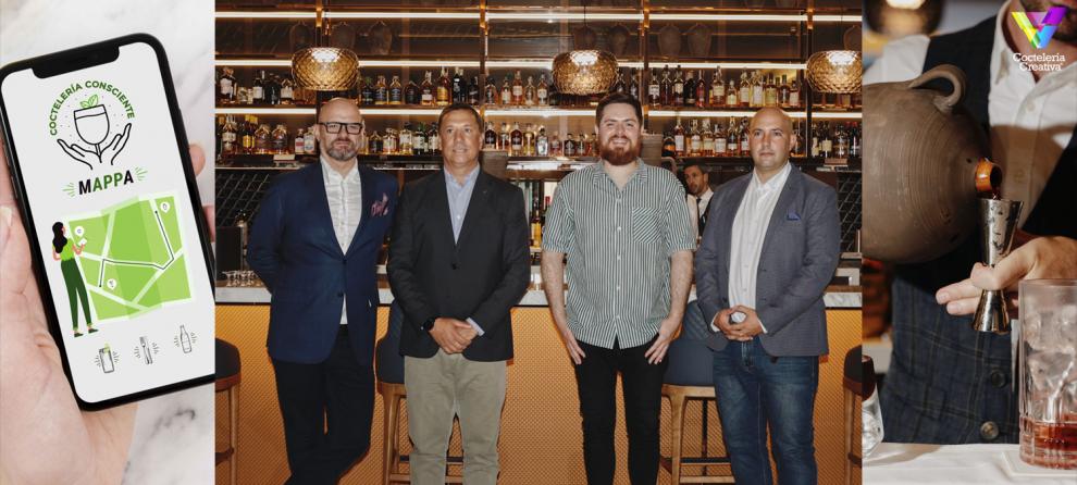 imagen Roger Rueda, Enrique Escofet, Lucas Groglio y George Restrepo en la presentación de MAPPA en Gebre