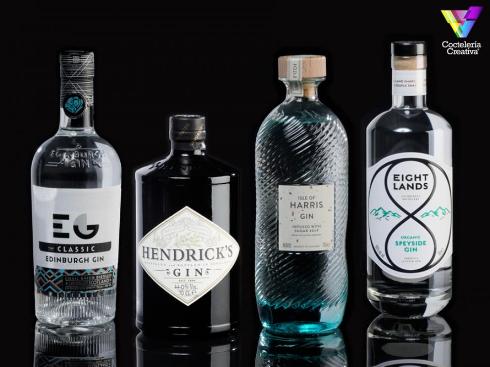 imagen de las ginebras escocesas edinburgh hendricks isle of harrys y eight lands