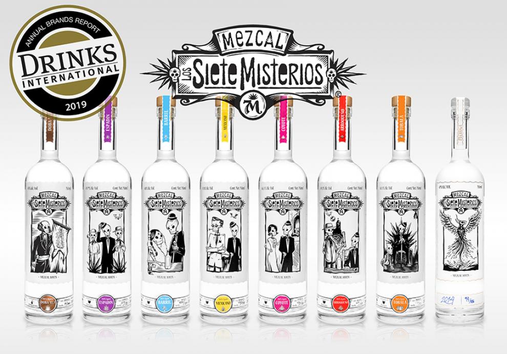los siete misterios top trending brands 2019 drinks international imagen de las 8 referencias del mezcal Los Siete Misterios