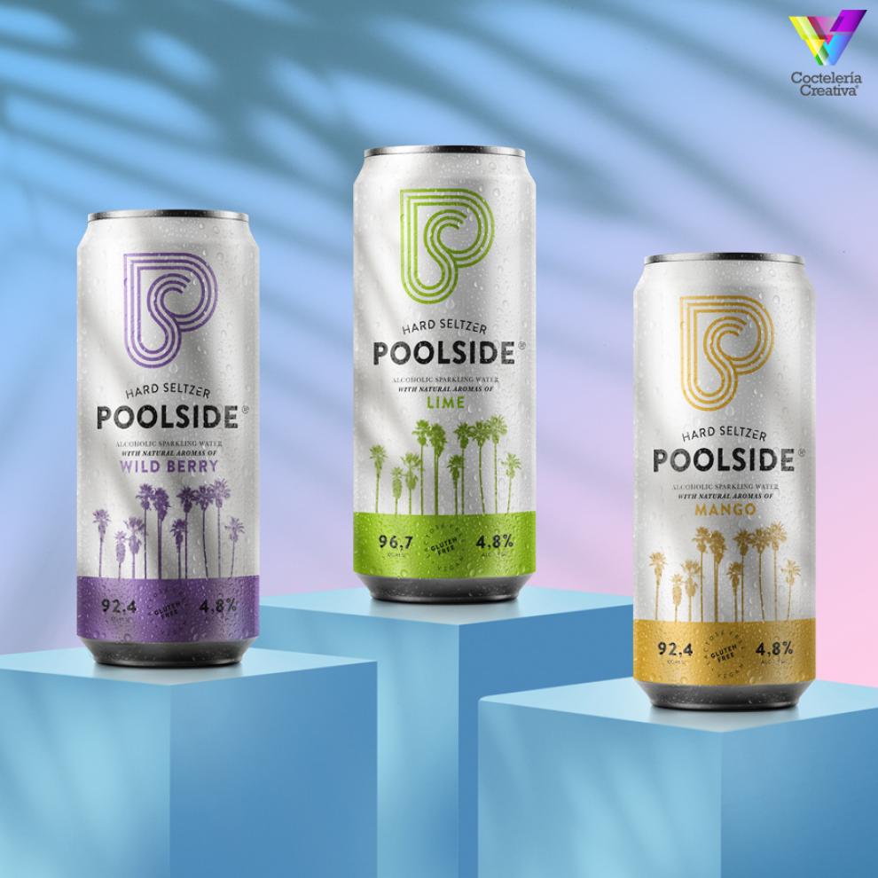 Poolside hard seltzers imagen latas Poolside hard seltzers