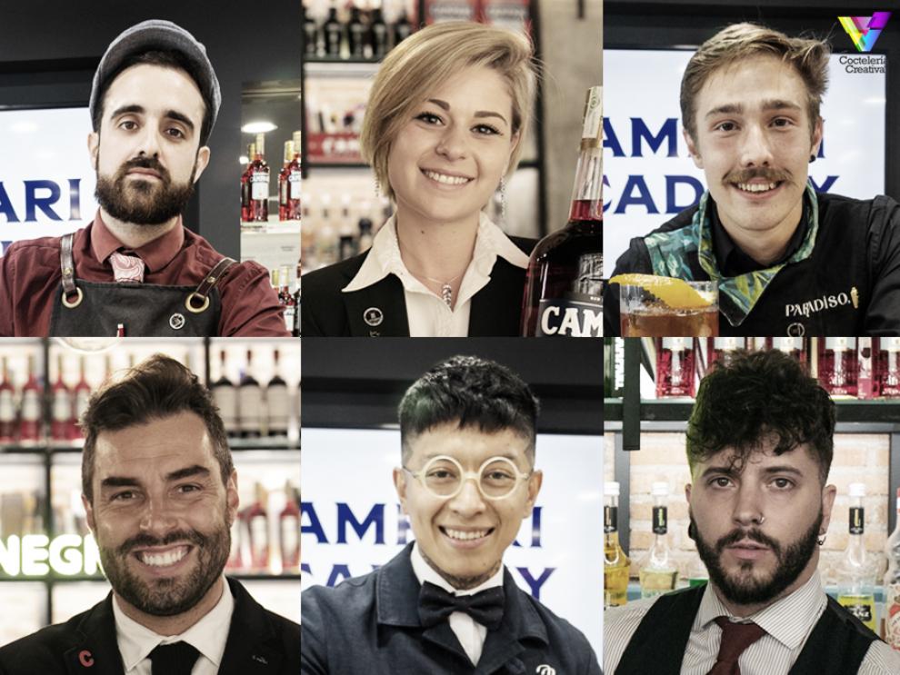 imagen de los 6 finalistas del n100 challenge campari academy spain