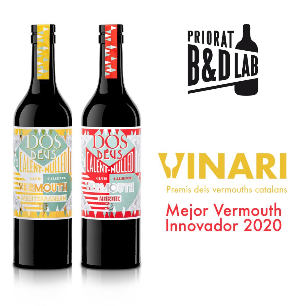 imagen botellas Vermouth Dos Déus Caliente ganador VINARI 2020