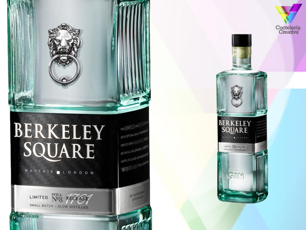 imagen de berkeley square gin con detalle de etiqueta