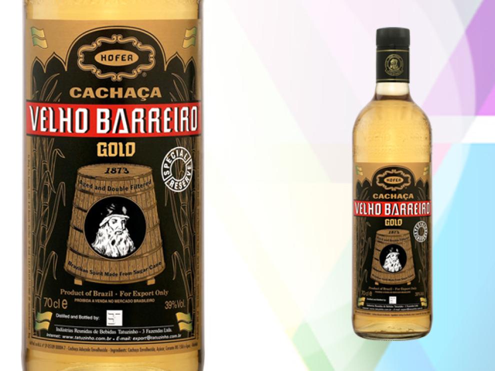 imagen botella Cachaça Velho Barreiro Gold