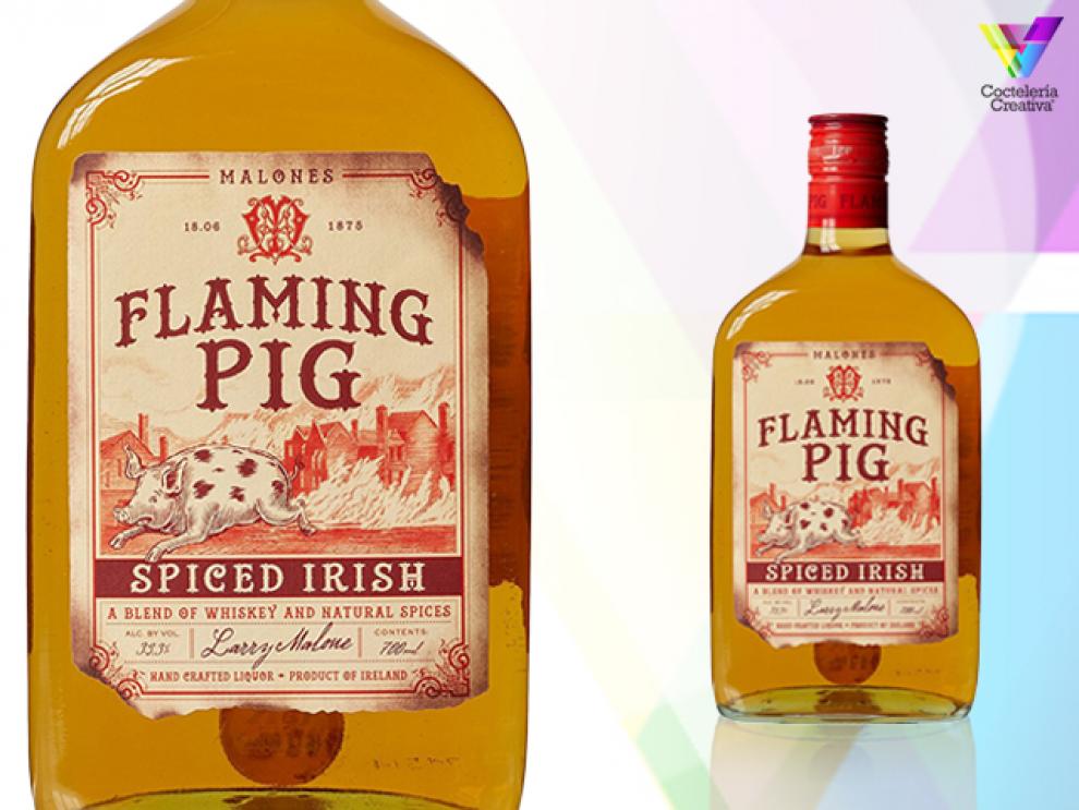 imagen botella Flaming Pig Spiced Irish
