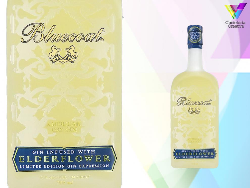 imagen de la botella bluecoat ginebra infusionada con flor de saúco