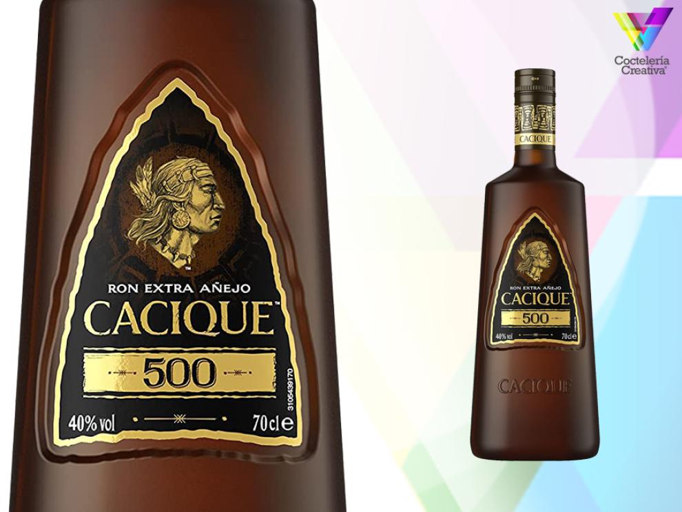 Imagen de la botella de ron Cacique 500 exta añejo