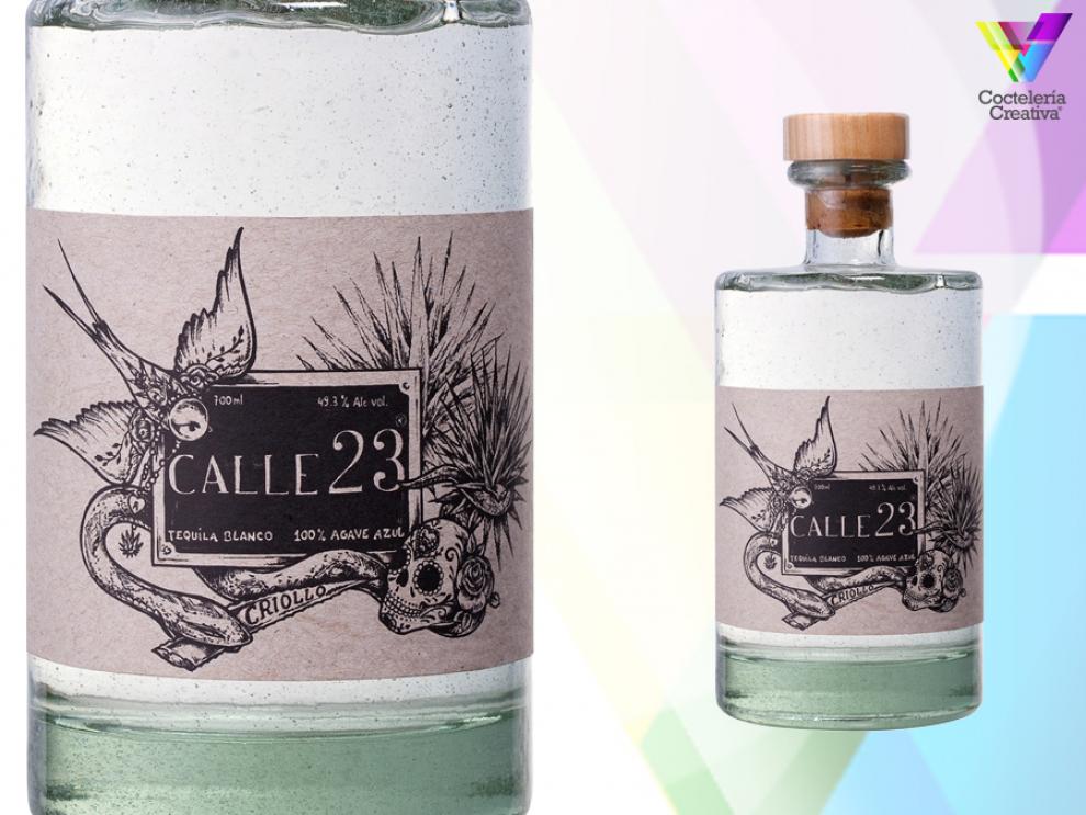 imagen de botella de tequila calle 23 blanco criollo edición limitada