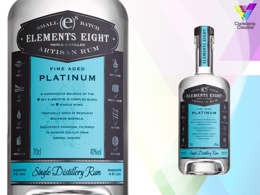 imagen de la botella de elements eith platinum con detalle de la etiqueta