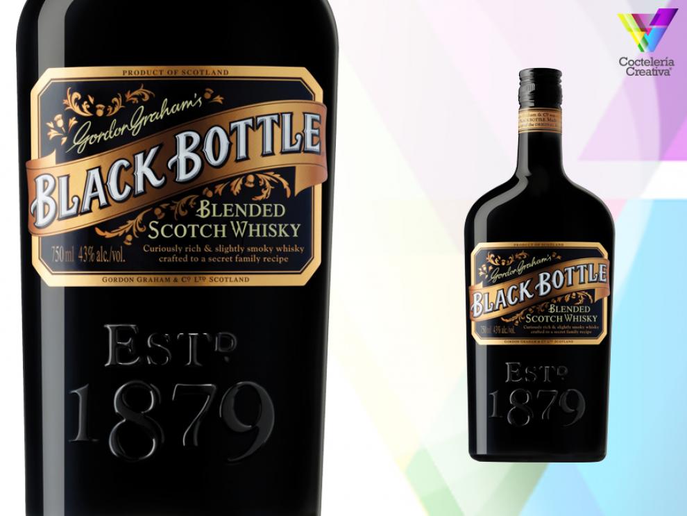 gordon grahams black bottle blended scotch whisky imagen de la botella de gordon grahams black bottle
