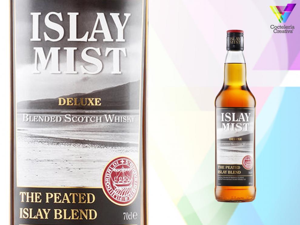 imagen del whisky islay mist deluxe con detalle de etiqueta
