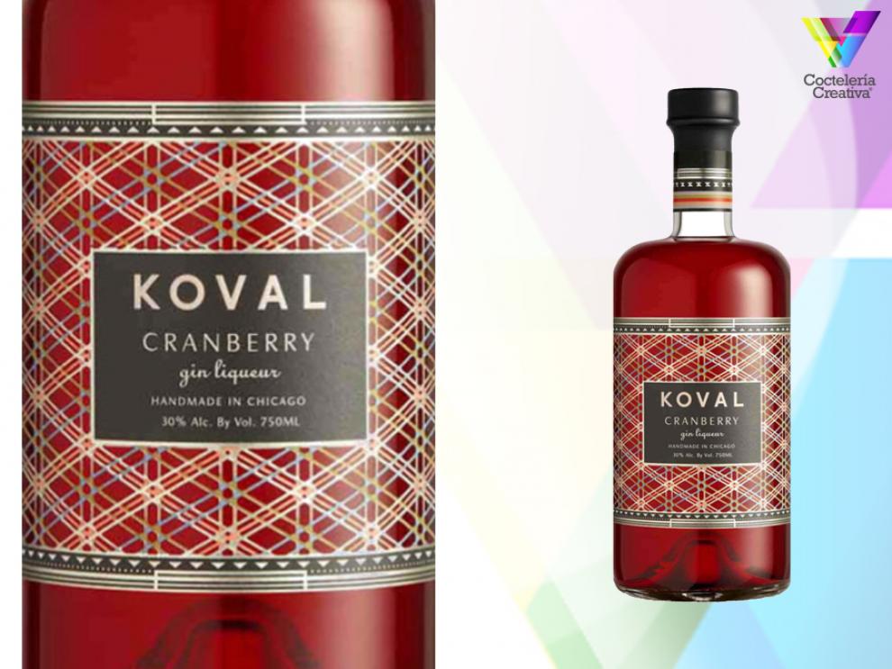imagen de la botella de koval cranberry gin liqueur