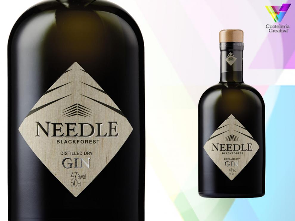 imagen de la botella de needle blackforest distilled dry gin