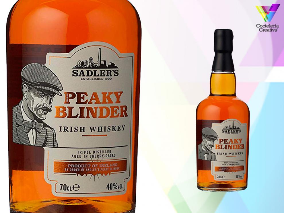 imagen de la botella de peaky blinder irish whiskey sadlers