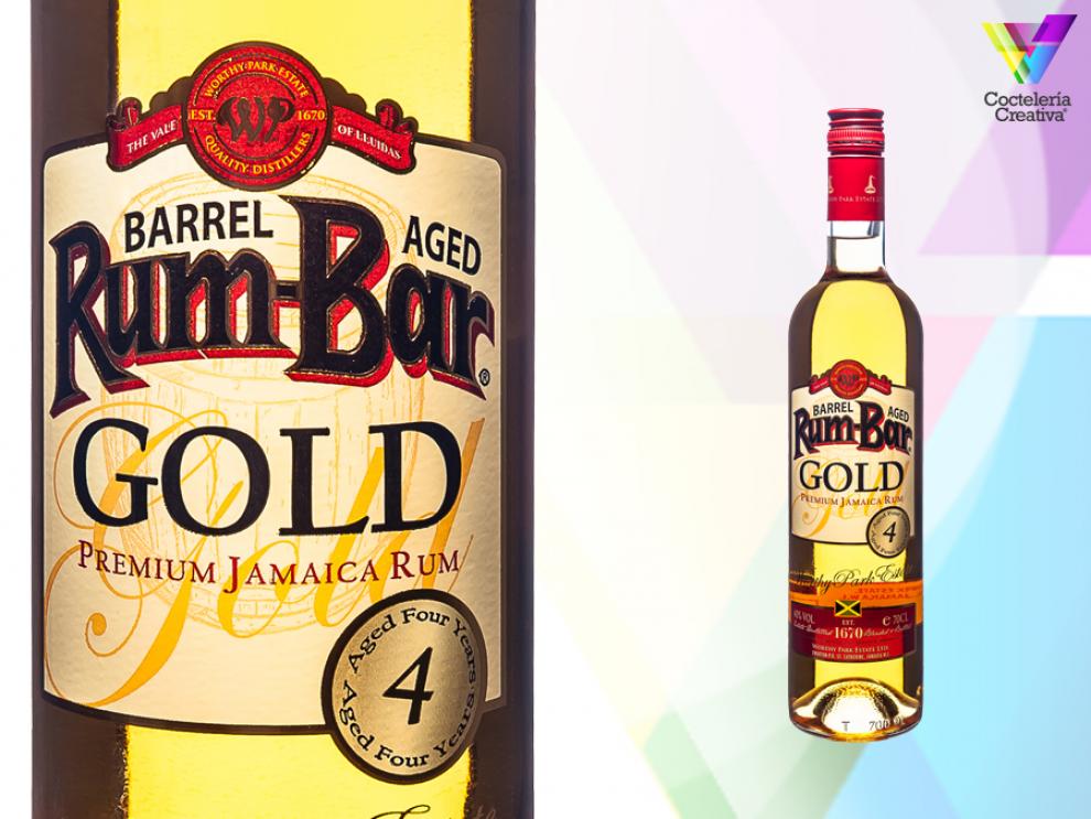 imagen de la botella de rumbar gold barrel aged premium jamaica rum