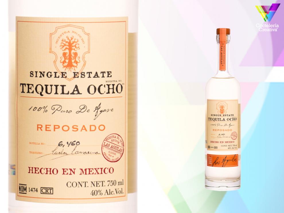 Botella Tequila Ocho Reposado imagen botella Tequila Ocho Reposado