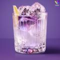 imagen vaso con hielo, gin Boe Violet